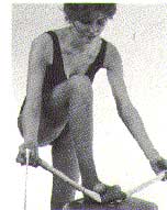 acu-masseur lady on foot