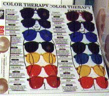 color therapy glasses rack