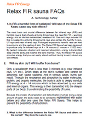 relax sauna questions and answers 12 page booklet