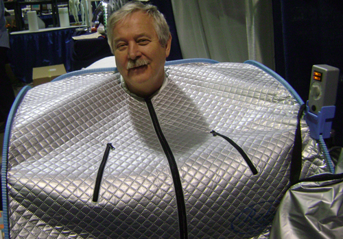 relax
                    sauna user at show