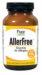 allerfree alergy relief natural remedy supplement enzymes