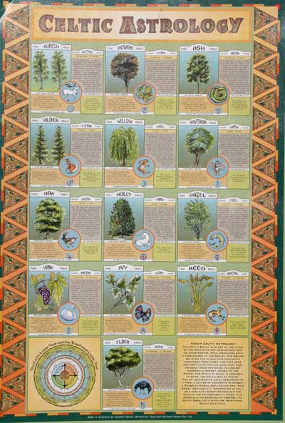 celtic astrology wall chart
