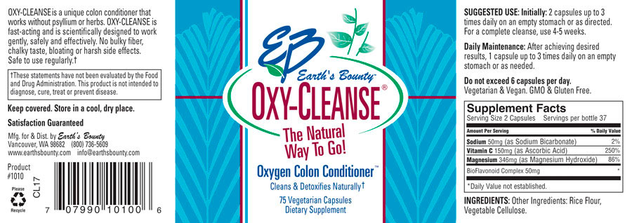 oxycleanse label