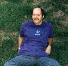 Phil resting on  grass lawn  in Pennsylvania